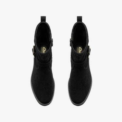 Nella Mid Black Suede | Clarks online