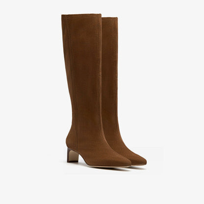 Edina Tall Walnut Suede | Clarks Sale