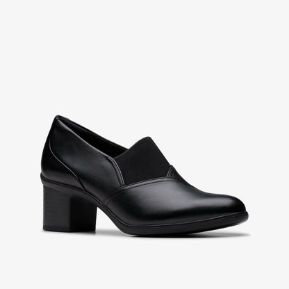 Shaya Tess Black Leather | Clarks for sale