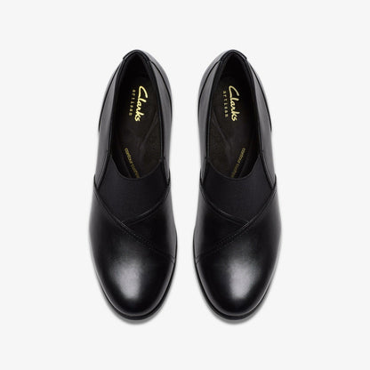 Shaya Tess Black Leather | Clarks for sale