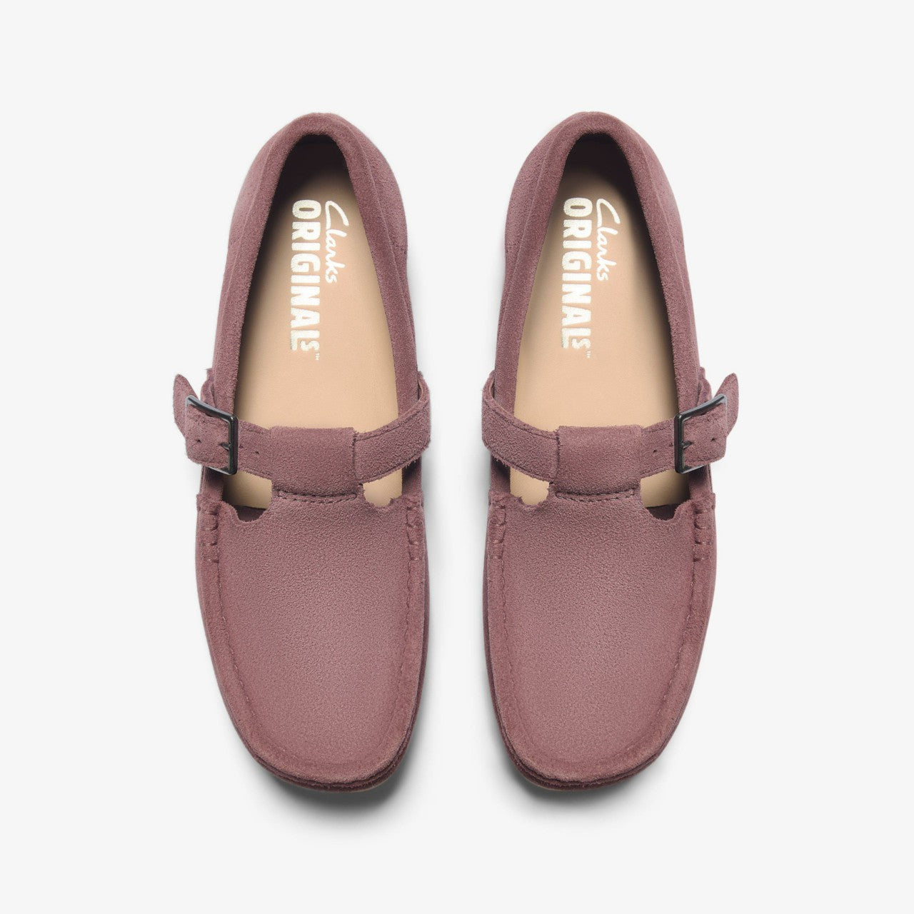 Wallabee T Bar Rose Brown Suede | Clarks online