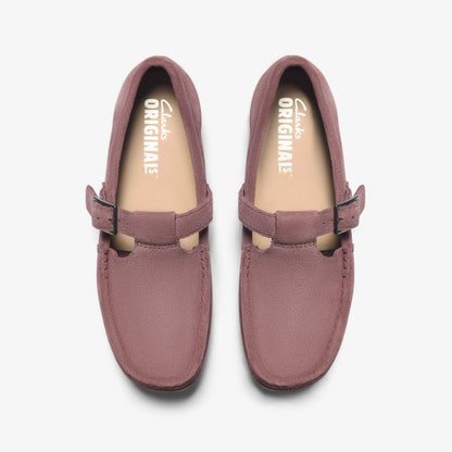 Wallabee T Bar Rose Brown Suede | Clarks online