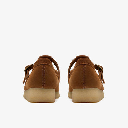Wallabee T Bar Brown/Orange Suede | Clarks outlet