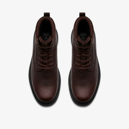 Badbury Hi Waterproof Brown Warmlined Leather | Clarks discount