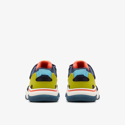 Feather Track Kid Navy Combination | Clarks for sale