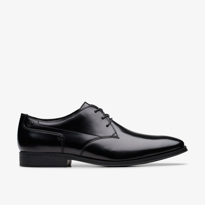 Paulton Lace Black Hi Shine Leather | Clarks on Sale