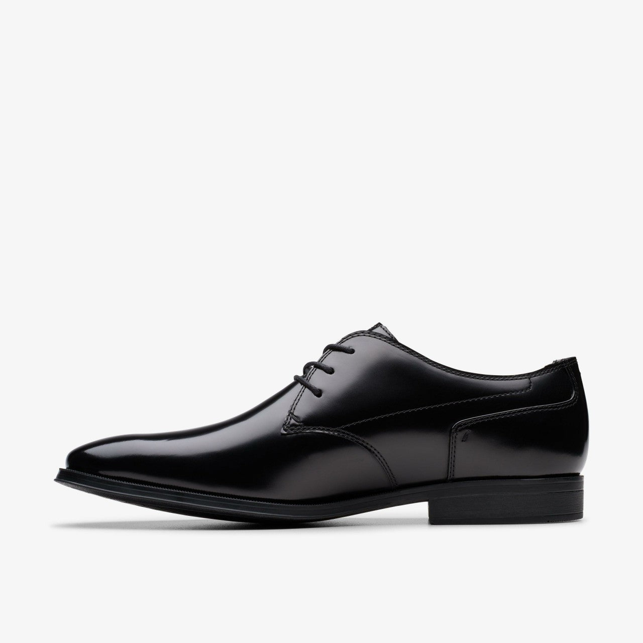 Paulton Lace Black Hi Shine Leather | Clarks on Sale