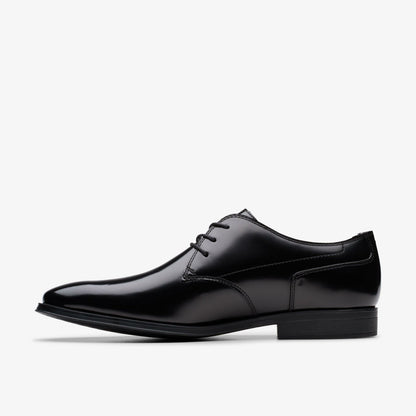 Paulton Lace Black Hi Shine Leather | Clarks on Sale