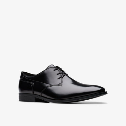 Paulton Lace Black Hi Shine Leather | Clarks on Sale