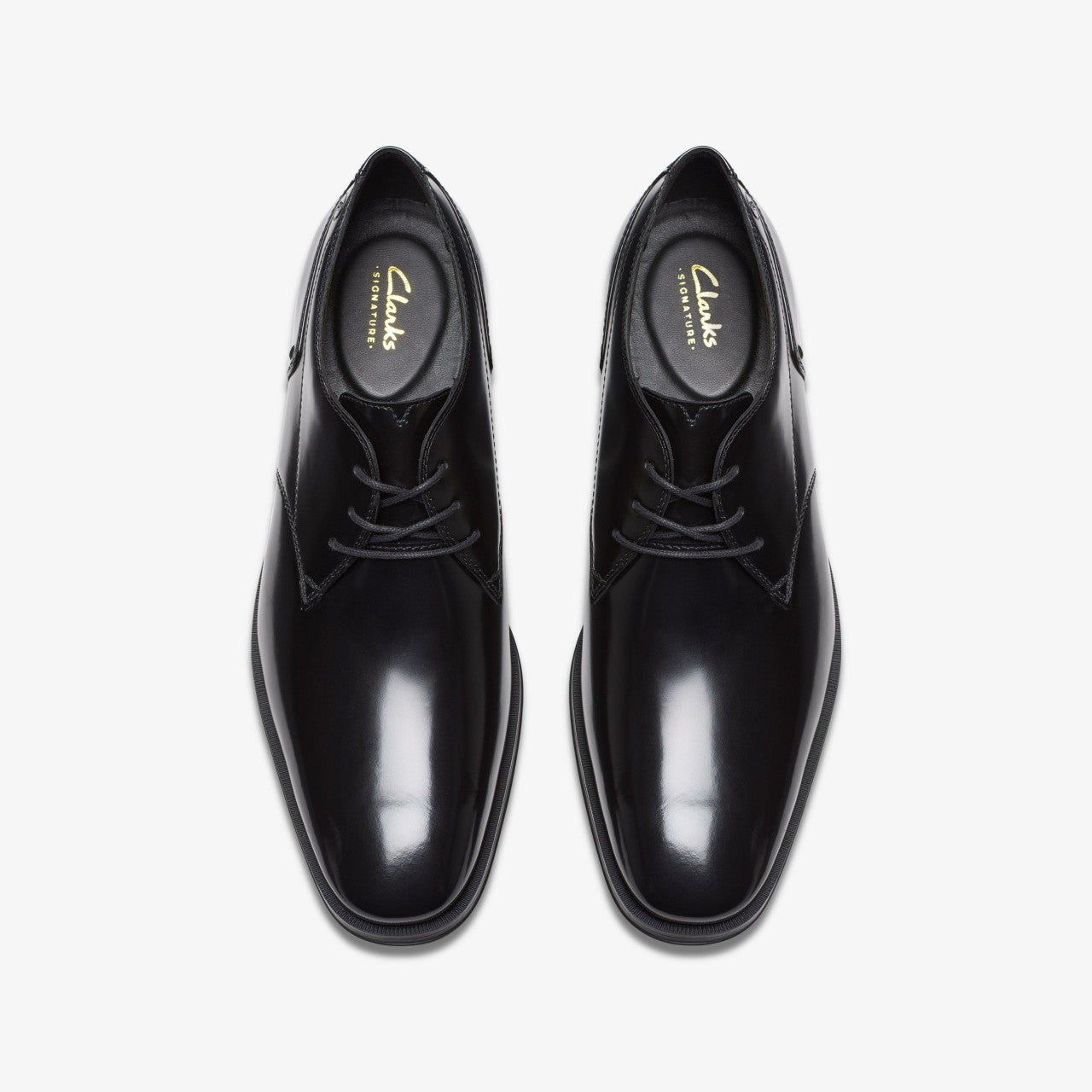 Paulton Lace Black Hi Shine Leather | Clarks on Sale