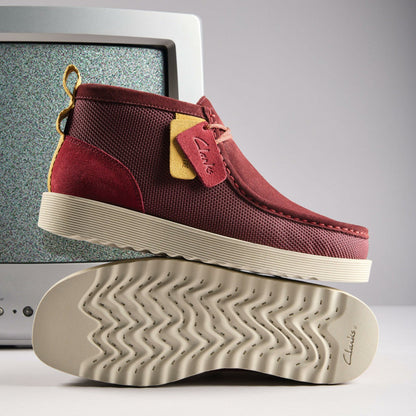 Wallabee FTR2 Boot Burgundy Combination | Clarks online