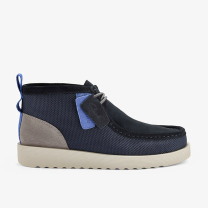 Wallabee FTR2 Boot Navy Combination | Clarks on Sale