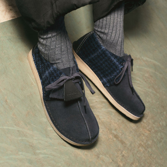 Desert Trek Navy Tweed Combination | Clarks on Sale