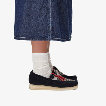 Wallabee T Bar Black Tweed Combination | Clarks outlet