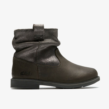 Oaklyn Top Toddler Pewter Suede | Clarks outlet