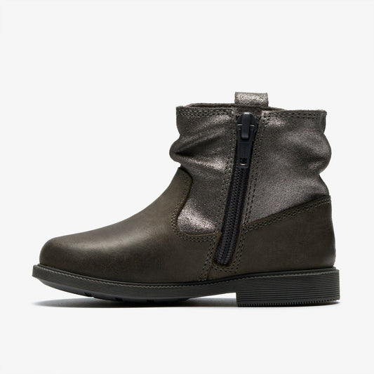 Oaklyn Top Toddler Pewter Suede | Clarks outlet