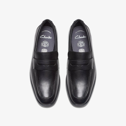Jonwin Craft Youth Black Leather | Clarks on Sale