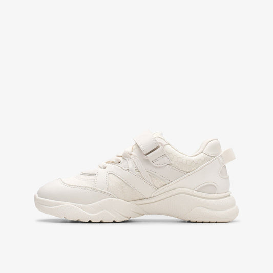 Feather Pace Kid White | Clarks discount