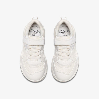 Feather Pace Kid White | Clarks discount