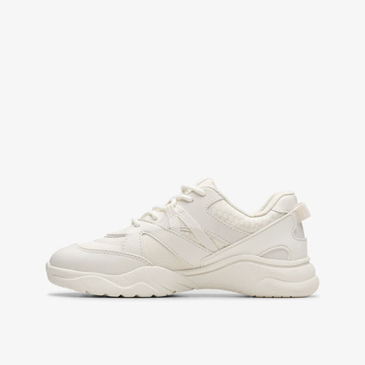 Feather Pace Older White | Clarks online