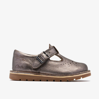 Joyful Skip Toddler Pewter | Clarks on Sale