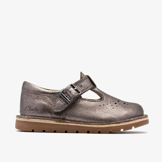 Joyful Skip Toddler Pewter | Clarks on Sale
