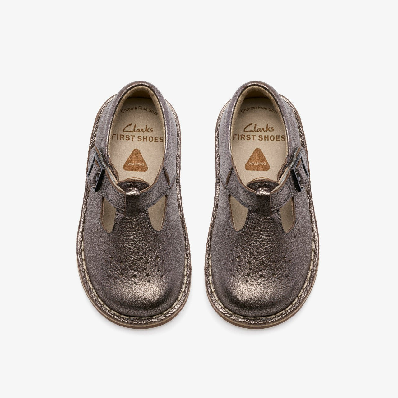 Joyful Skip Toddler Pewter | Clarks on Sale