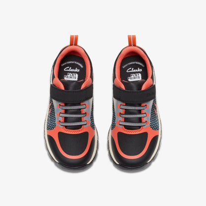 Steggy 2 Fly Kid Black/Orange | Clarks for sale