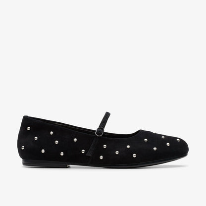 Livia Stud Black Suede | Clarks for sale