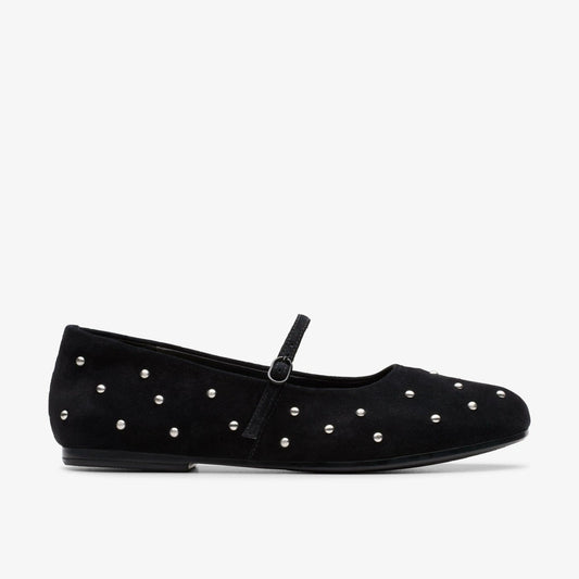 Livia Stud Black Suede | Clarks for sale