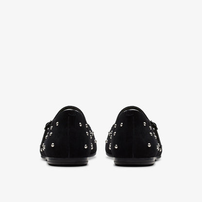 Livia Stud Black Suede | Clarks for sale
