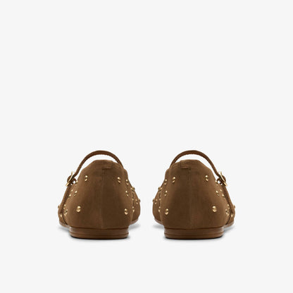 Livia Stud Walnut Suede | Clarks Sale