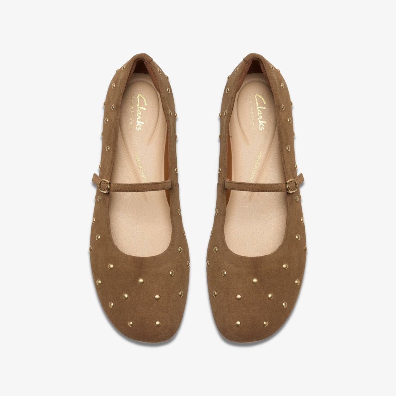 Livia Stud Walnut Suede | Clarks Sale
