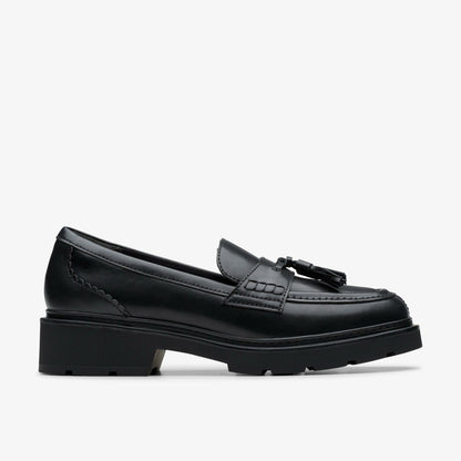 Lauryl Tassel Black Leather | Clarks for sale