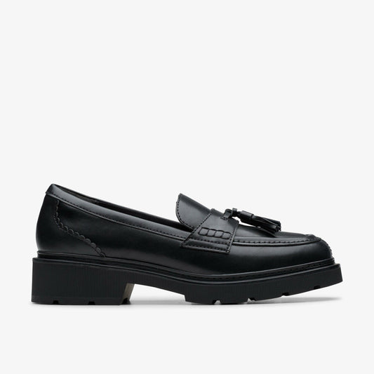Lauryl Tassel Black Leather | Clarks for sale