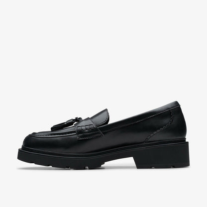 Lauryl Tassel Black Leather | Clarks for sale