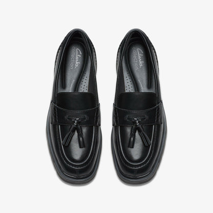Lauryl Tassel Black Leather | Clarks for sale