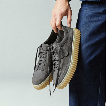 Torhill Lace Dark Grey Nubuck | Clarks outlet