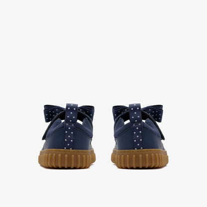 Cove Bow Toddler Navy Leather | Clarks online