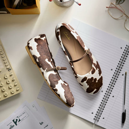 Livia Sky Cow Print | Clarks on Sale
