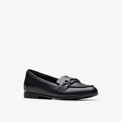Finja Loafer Older Black Leather | Clarks outlet