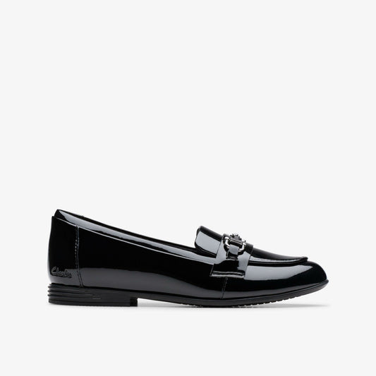 Finja Loafer Older Black Patent | Clarks discount