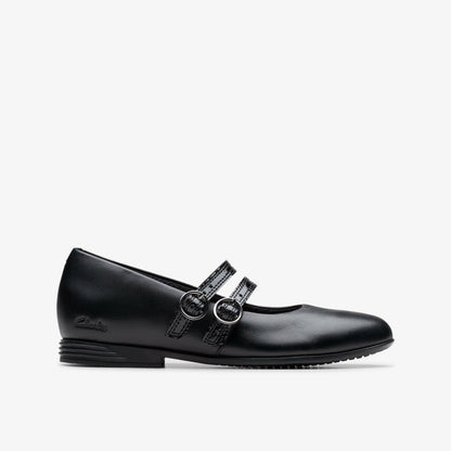 Finja Bar Older Black Leather | Clarks on Sale