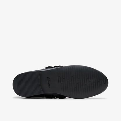 Finja Bar Youth Black Leather | Clarks for sale