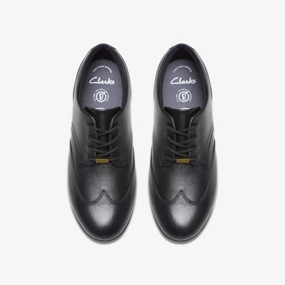 Finja Wing Youth Black Leather | Clarks online