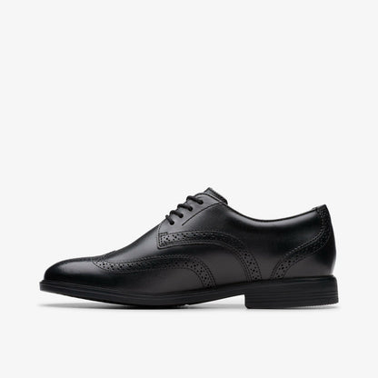 Jonwin Wing Youth Black Leather | Clarks online