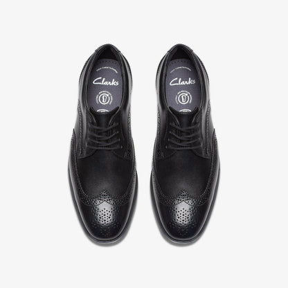 Jonwin Wing Youth Black Leather | Clarks online