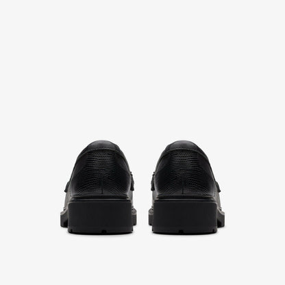 Eris Edge Youth Black Leather | Clarks for sale