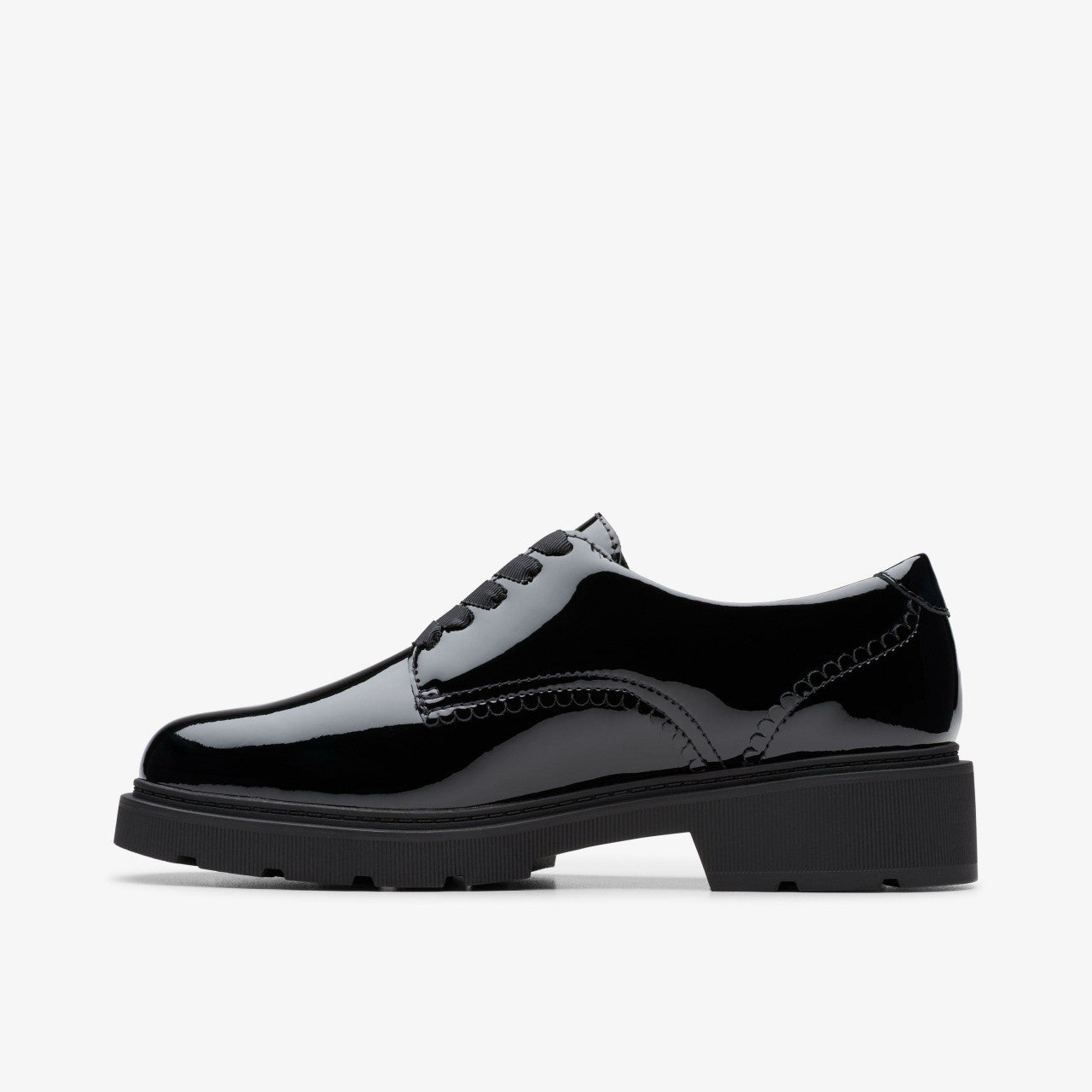 Eris Pure Youth Black Patent | Clarks Sale