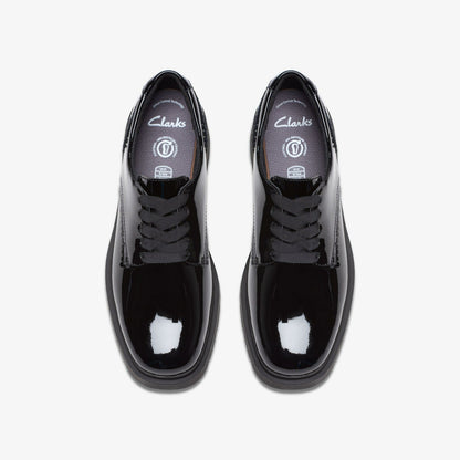 Eris Pure Youth Black Patent | Clarks Sale
